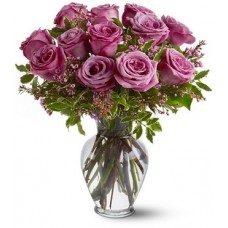 A Dozen Lavender Roses