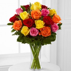 18 Long Stem Mixed Roses